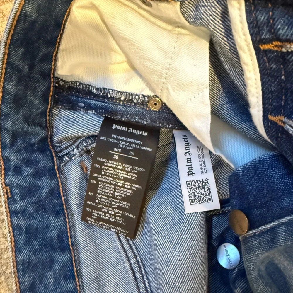 Palm Angels Jeans with Side Stripe, Mens NEW - Picture 5 of 9